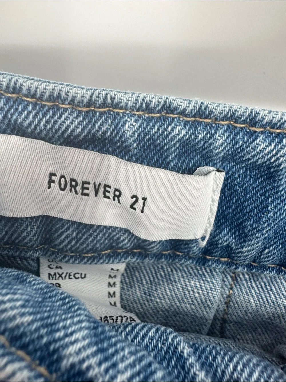 Forever 21 whimsy festival Wester Blue Pleated Denim Skater Mini Skirt